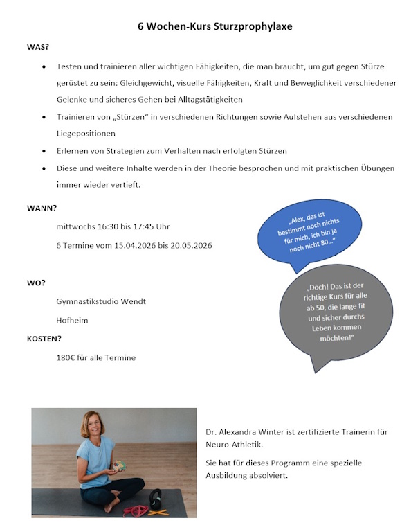 Kurs-Sturzprophylaxe